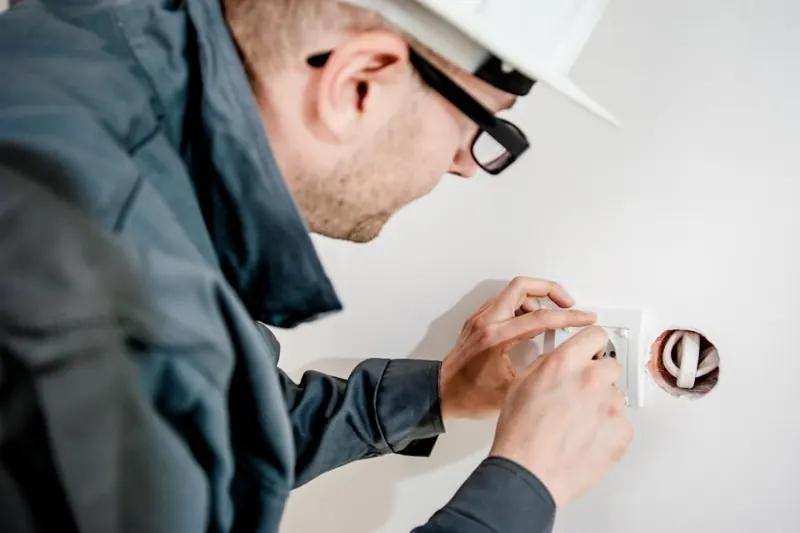 Electrician at work