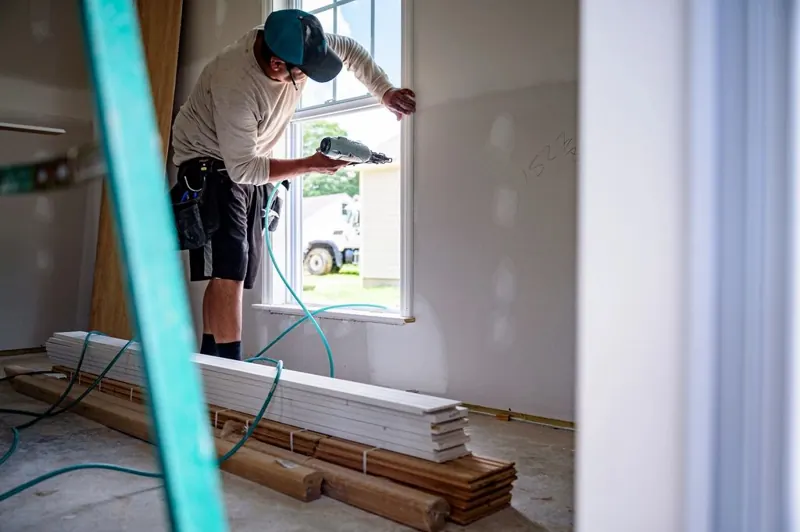 Window fitter at work